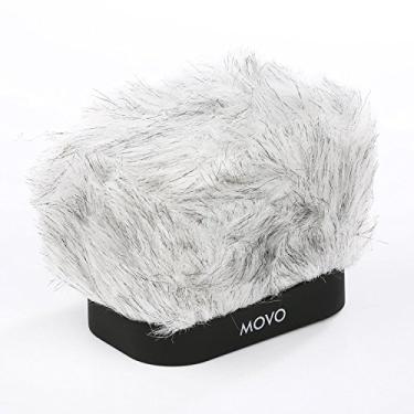Imagem de Movo WS-R30 Pára-brisas profissional peludo com tecnologia de espuma acústica para gravadores digitais portáteis Zoom H4n, H5, H6, Tascam DR-100 MKII e Sony PCM-D50
