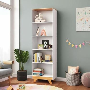 Imagem de Estante Infantil 4 Prateleiras 100% Mdf Retrô - Móveis Peroba