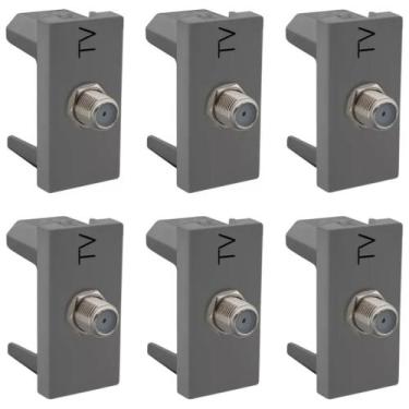 Imagem de Kit 6 Tomada Antena Tv Legrand Pial Plus+ 635030 Bege