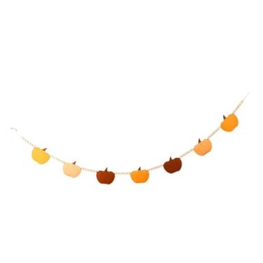 Imagem de Nishiyuenyi Faixa de abóboras, decoração de outono, decoração de ação de Graças, guirlanda de feltro de outono para festival