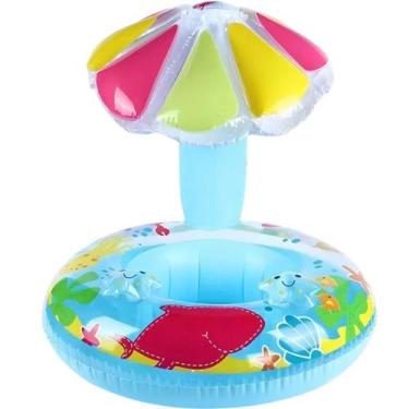 Imagem de Boia Bote Bebê Fralda Infantil Inflável Proteção Cobertura Boia Infant