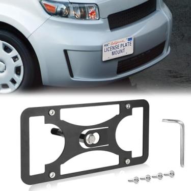 Imagem de Moldura frontal sem broca compatível com Scion xB | 2008-2015 Suporte de gancho de reboque para placa de carro antifurto Capas de etiqueta de carro à prova de ferrugem, acessórios de carro à prova de