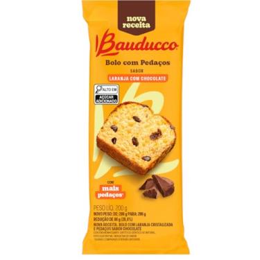 Imagem de Bolo De Laranja Com Pedaços De Chocolate Bauducco 200g