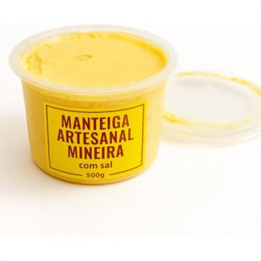 Imagem de Manteiga Artesanal Mineira com Sal, 500g, Pura, Premium, sem conservantes industrializados