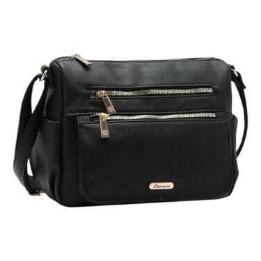 Imagem de Bolsa Feminina Chenson Alça Transversal Regulável Média, Preto
