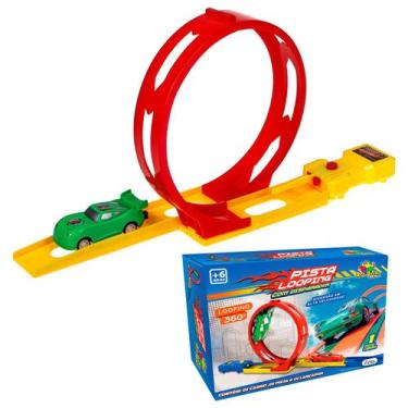 Imagem de Pista De Corrida Infantil Com Lançador Looping 360 Brinquedo Com Carri