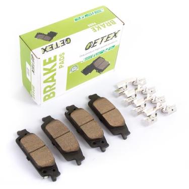 Imagem de OETEX D1707 Conjuntos de pastilhas de freio de cerâmica traseiras adequadas para Chevy Silverado 1500 2014-2018 4 peças