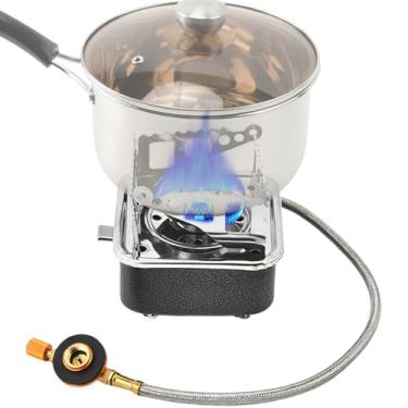 Imagem de Fogão de Exterior, Queimador de Cozinha de Acampamento Dobrável, Queimador de Mochilagem Leve e de Alta Eficiência, Equipamento de Exterior para Acampamento, Sobrevivência, Cozinha de Praia e