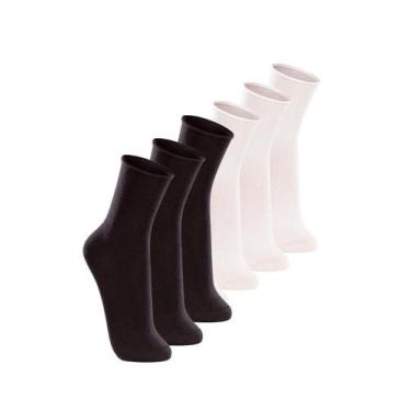 Imagem de Kit com 6 Pares de Meias sem Punho Casual Lupo 1275-011 Colorido, Pret