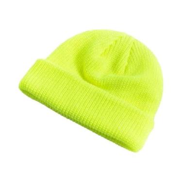 Imagem de Gorro De Malha Quente Unissex Para Inverno, Cor Sólida, Meninos, Menin