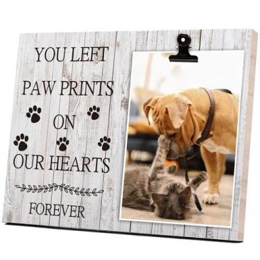 Imagem de Porta-retratos KINGNOW Pet Memorial 4x6 para gato ou cachorro