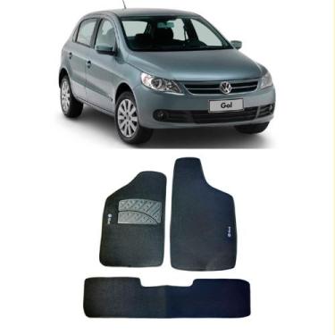 Imagem de Jogo Tapete Carpete Volkswagen Gol G5 G6 2008 a 2014 Com Logo Bordado 