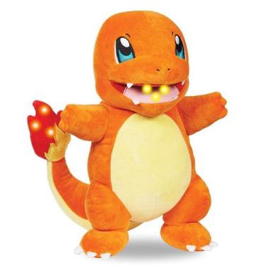 Imagem de Brinquedo de pelúcia Pokémon Flame Action Charmander 10 com luzes e so