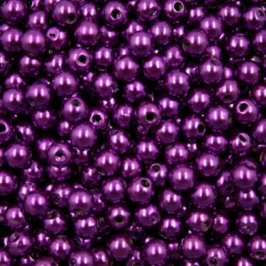 Imagem de PÉROLA DE ABS LISA Nº 05 20G PEROLA 5MM - LADEIRA BIJUTERIAS, ROXO