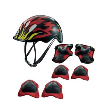 Imagem de Kit Proteção Segurança Completo Capacete Infantil Criança - Mimo Style