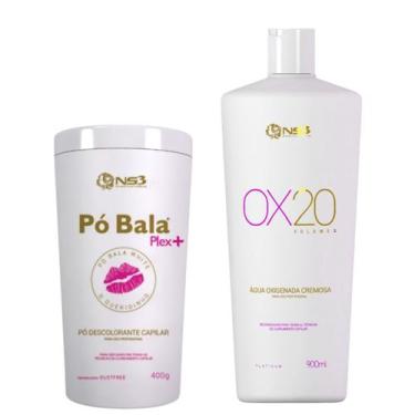 Imagem de NS3 BRASIL Pó Bala Descolorante Plex White Ox20 Volumes