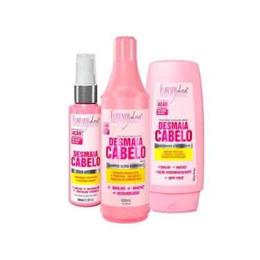 Imagem de Kit Desmaia Cabelo Forever Liss Shampoo 500 ml Cond e Sérum - Forever 