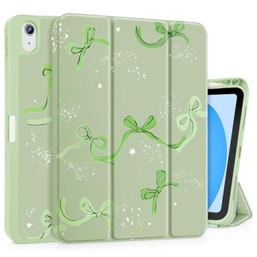 Imagem de Tuiklol Capa para iPad de 11 polegadas (chip A16) 2025 geração 11ª / iPad 11 polegadas 2022 10ª geração, suporte fino para lápis com capa traseira de TPU e suporte de três dobras e despertar/hibernar