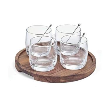 Imagem de Mikasa Conjunto de 9 peças Glenwood Double Old Fashioned Barware, transparente