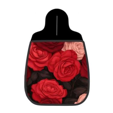 Imagem de Lixeira De Carro Organizador Lixinhocar Estampa de Rosas Vermelhas