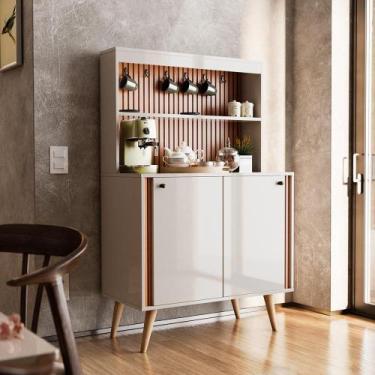 Imagem de Aparador Buffet Cantinho do Café Dolce Com Efeito Ripado Movelove - Of