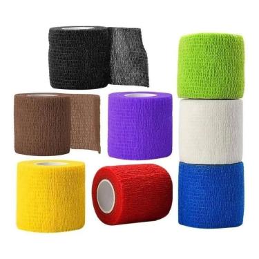 Imagem de 2X Bandagem Elástica Adesiva Flexível Atadura - 5Cm - Kit 6