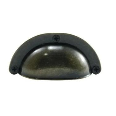 Imagem de Puxador Móveis Retrô Concha Metal Colonial Ouro Velho