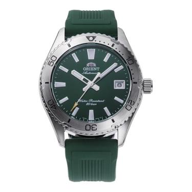 Imagem de Orient Relógio masculino Mako Automatic RA-AC0Q, verde, pulseira