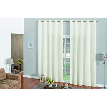 Imagem de Cortina Navona 3M Mellindre Palha Padrão Tecido. Microfibra Peletizada 100% Poliéster Voil 100% Poliéster