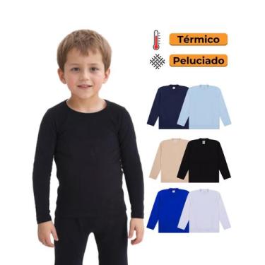 Imagem de Kit 2 Blusas Térmicas infantil Menino Manga Térmicas Manga longa Inver