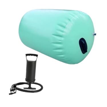 Imagem de Generic Equipamento de ginástica com rolo de ar multifuncional com bomba, leve, colchão de ginástica com cilindro de ar para treinamento em academia, 60cmx80cm