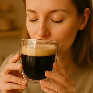 Imagem de Jogo de 4 copos Borossilicato Café,Chá e Bebidas Parede Dupla Resistente,250 ML