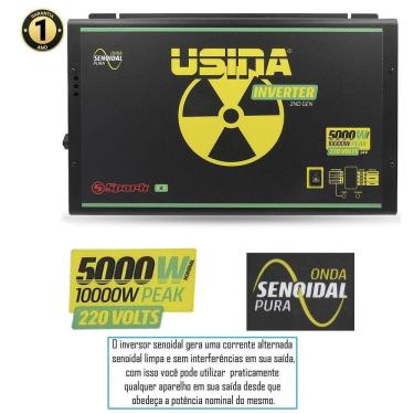 Imagem de Inversor Tensão Senoidal Usina Inverter 5000W 24 Volts 220V