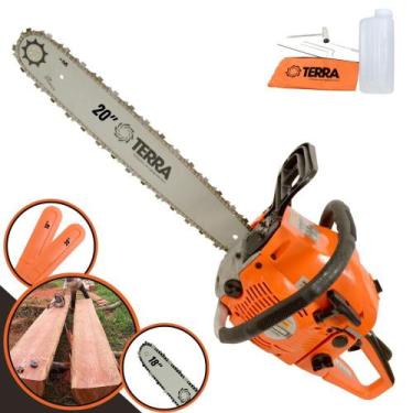 Imagem de Motorsserra Motosserra Motor Serra Terra MT-520 À Gasolina 52cc 2,5HP 