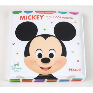 Imagem de Livro de banho infantil "Mickey e sua cor favorita" com esponja temática