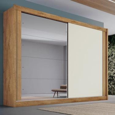 Imagem de Guarda Roupa Casal Espelho 2 Portas 4 Gavetas Creta Europa - Móveis Eu