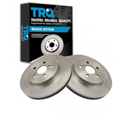 Imagem de TRQ Conjunto de 2 pares de rotor de freio a disco dianteiro LH RH para Toyota Corolla Prius Prime