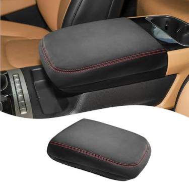 Imagem de QianBao Compatível com Kia Carnival KA4 2025 2024 2023 2022 2021 2020 caixa de apoio de braço de couro capa de console central protetor de console médio Pontos vermelhos