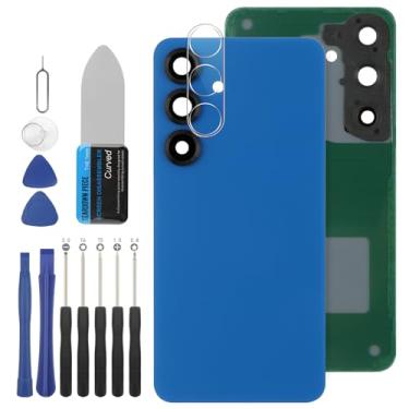 Imagem de YHX-US Bateria traseira de substituição para Samsung Galaxy S25 15.7 cm capa traseira porta com película protetora para câmera traseira + kits de ferramentas de reparo (cor: marinho)
