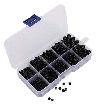 Imagem de Generic Olhos de Plástico para Artesanato, Globo Ocular de Animal Feito à Mão, Feijão Preto, Acessórios de Pano, Ursos para Bonecas, Brinquedos de Pelúcia