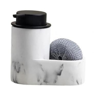 Imagem de DimyFew Dispensador de sabão com suporte para esponja, organizador de pia de cozinha, presentes, bomba de pressão, frasco de xampu, dispensador de sabão de