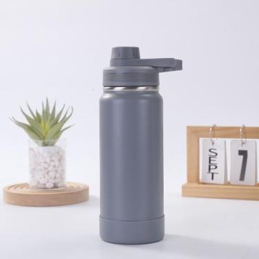 Imagem de Garrafa Térmica Aço Inox + Base da Mesma Cor 1000ml/800ml/600ml/350ml 