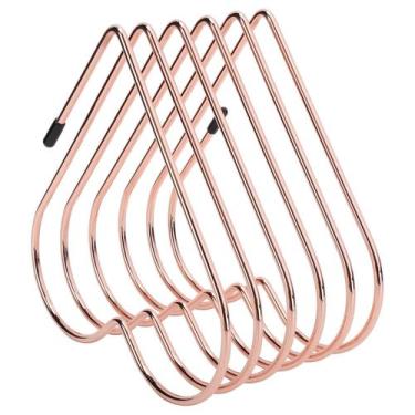 Imagem de Organizador de arquivos Qiilu Rose Gold Telescopic Book Shelf Iron
