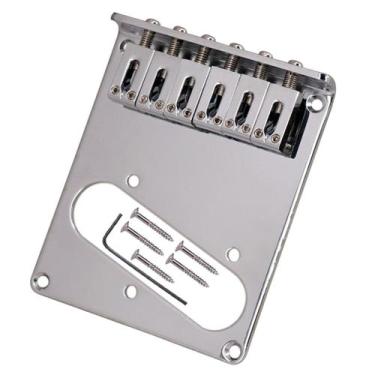 Imagem de Ponte guitarra telecaster cromada 6 carrinhos - CHALI