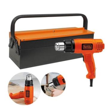 Imagem de Soprador Térmico 1.500W BDB e Caixa Sanfonada para Ferramentas 3 Gavet