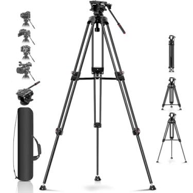 Imagem de Tripe Profissional Semi-Hidraulica 180cm, Tripé Camera, Tripe para Camera, Tripe Camera