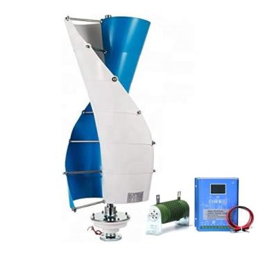 Imagem de HUIZHITENGDA Kit de Gerador de Turbina Eólica de 10000W 12V-220V Portátil com 2 Pás/Controlador, Turbina de Energia Eólica com Velocidade do Vento de 2,5 m/s para Ligar,12v