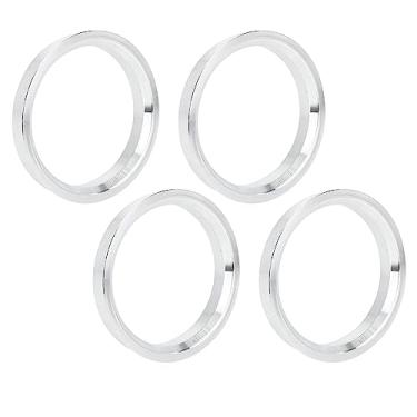 Imagem de 4 peças OD 57,1 mm para ID 56,1 mm liga de alumínio cubo de carro anéis centralizados espaçador central do furo da roda