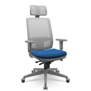 Imagem de Cadeira Brizza Presidente Grafite Azul