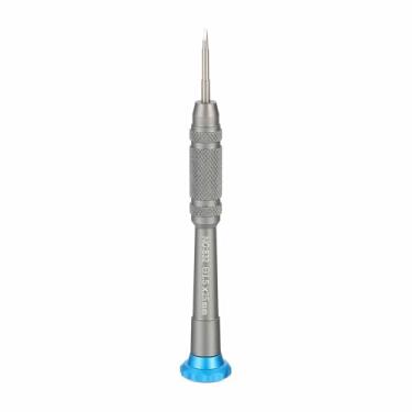 Imagem de HARFINGTON Chave de fenda de precisão de 1,5 mm S2 de aço com cabeça plana magnética estilo mini caneta com alça de alumínio para óculos, relógio, laptop, eletrônico, prata (azul)
